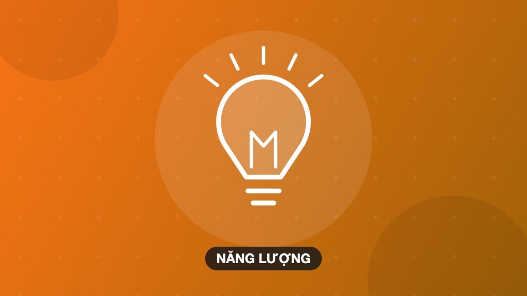 Minh họa bóng đèn phát sáng trên nền cam, chủ đề chọn đèn LED