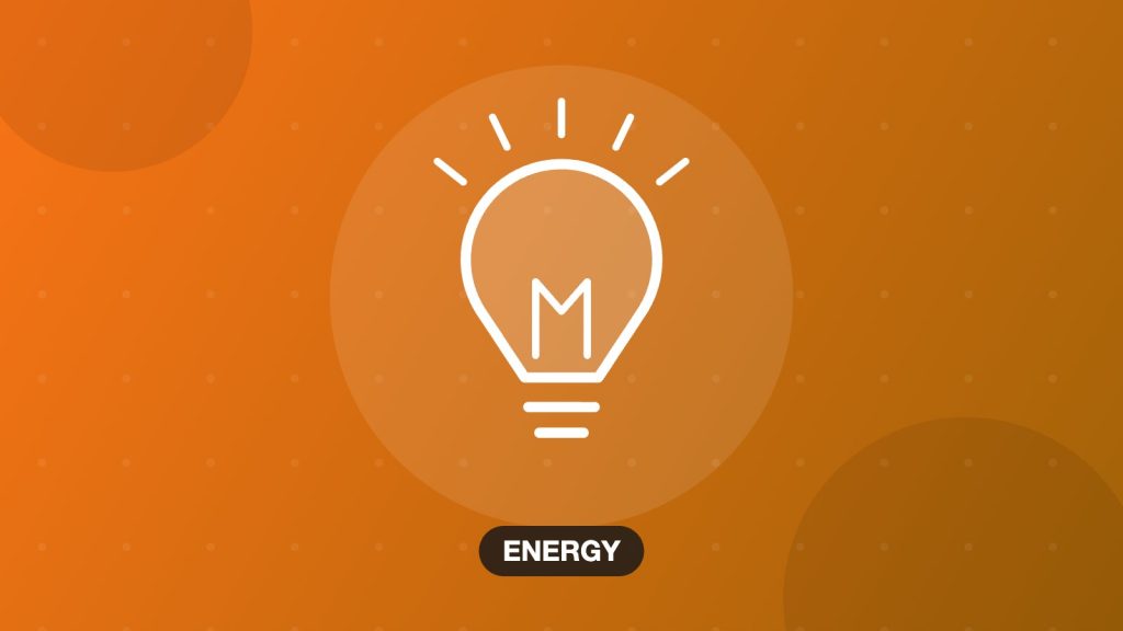 Illustration of a glowing light bulb on an orange background, choosing LED bulbs topic