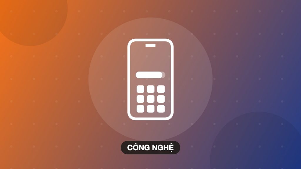 Minh họa điện thoại với thanh bộ nhớ gần đầy trên nền cam, chủ đề điện thoại chậm