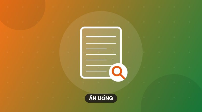 Minh họa nhãn thực phẩm và kính lúp trên nền cam, chủ đề đọc nhãn thực phẩm