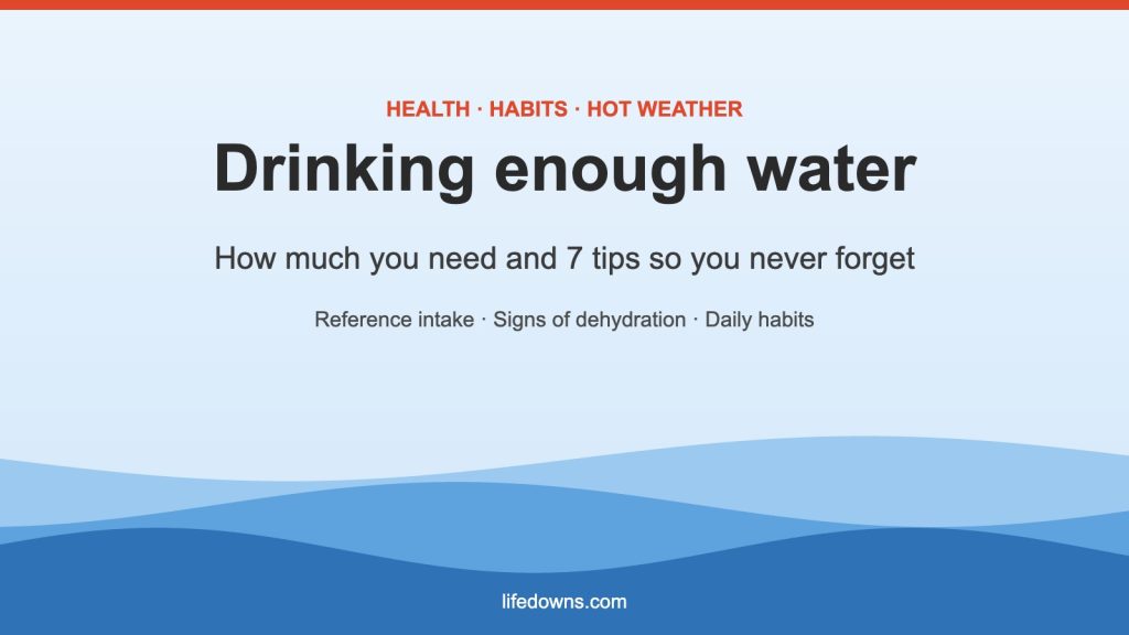 Drinking enough water – how much you need and 7 simple tips