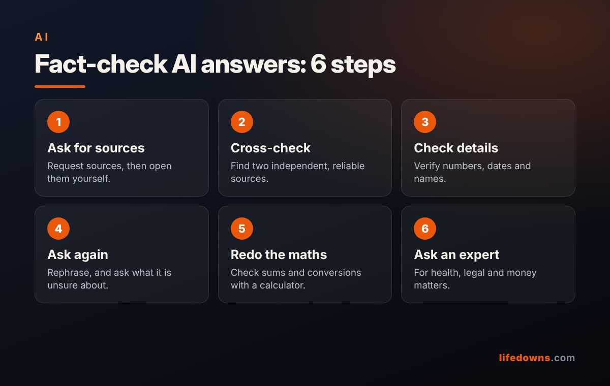 Fact-check AI answers: 6 steps