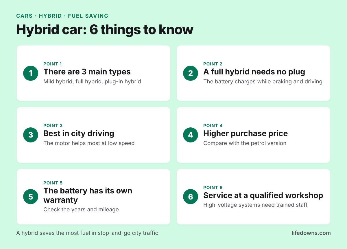 Hybrid car: summary of 6 things to know before buying