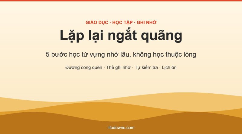 Lặp lại ngắt quãng – 5 bước học từ vựng nhớ lâu