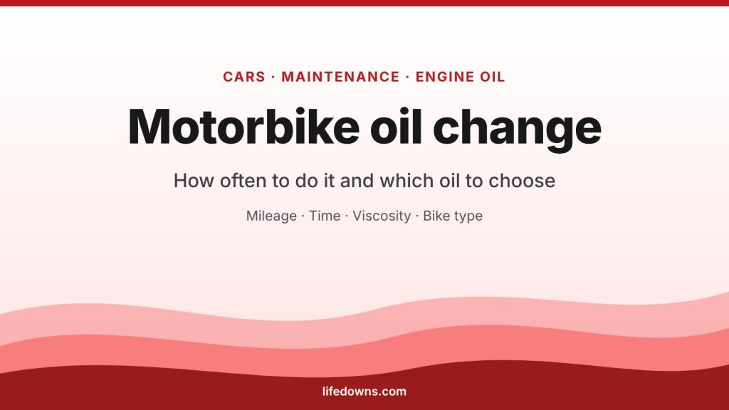 Motorbike oil change – how often and which oil to choose