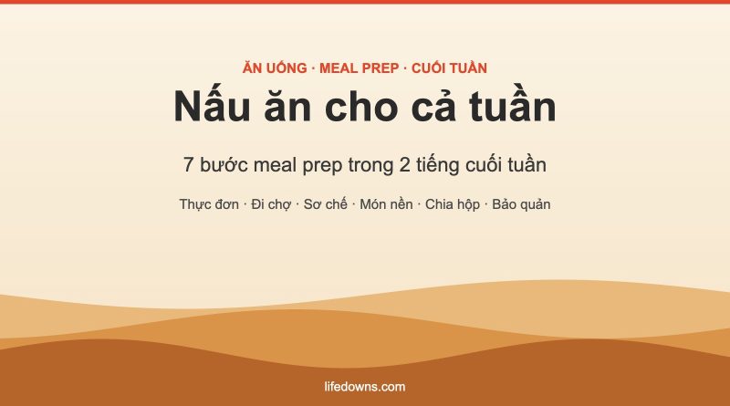Nấu ăn cho cả tuần – 7 bước meal prep đơn giản cuối tuần