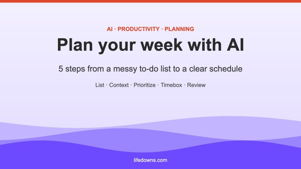 Plan your week with AI – 5 simple steps and a sample prompt