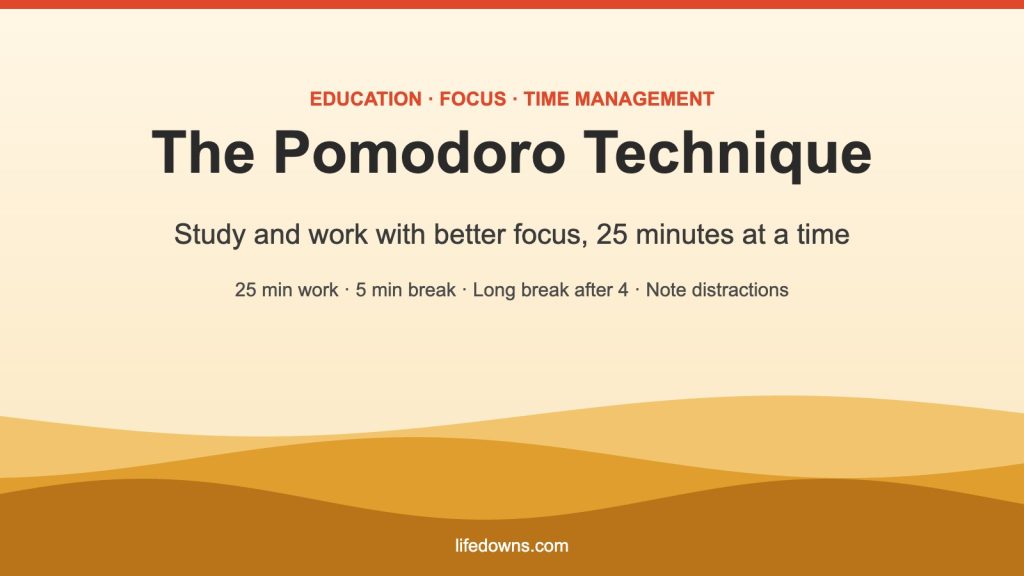 Pomodoro Technique – 5 simple steps to study with better focus