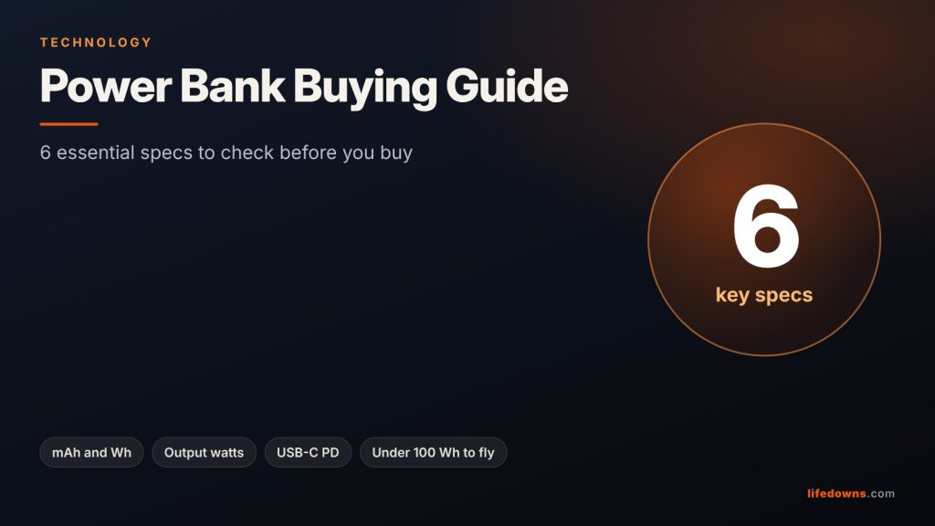 Power Bank Buying Guide: 6 Essential Specs to Check Before You Buy